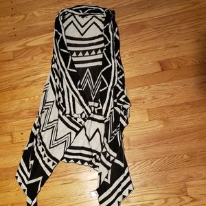 Aztec print soft vest